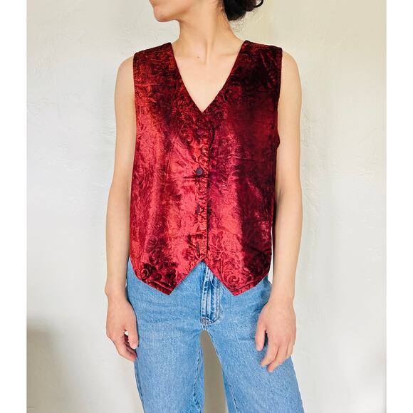 Vintage Sostanza Velvet Vest - Picture 1 of 5